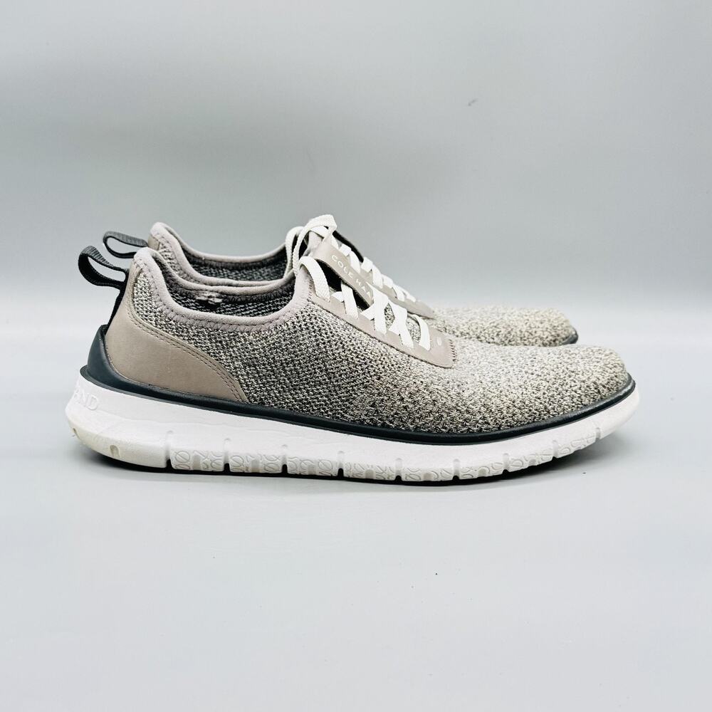 Cole Haan Shoes Mens 9.5 Gray Knit Zerogrand Lace Up Casual Sneakers Comfort